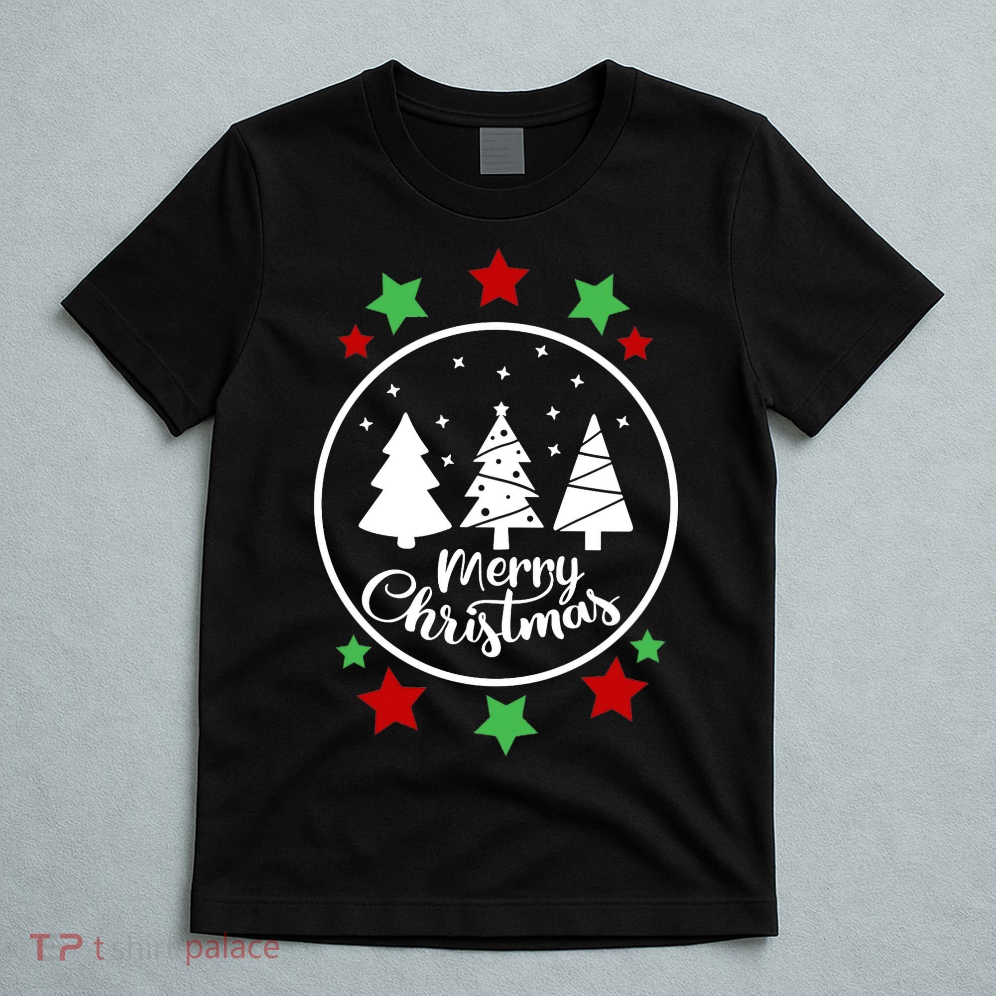 Merry Christmas Festive Circle Logo T-Shirt