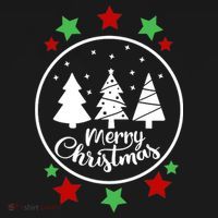 Merry Christmas Festive Circle Logo T-Shirt thumb 7