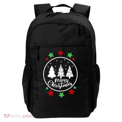 Merry Christmas Festive Circle Logo Backpack