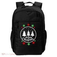Merry Christmas Festive Circle Logo Backpack thumb 0