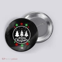 Merry Christmas Festive Circle Logo Button thumb 0