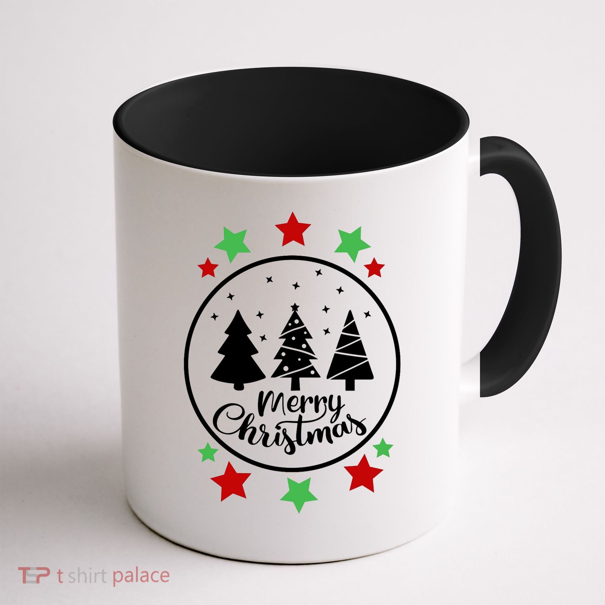 Merry Christmas Festive Circle Logo Coffee Mug