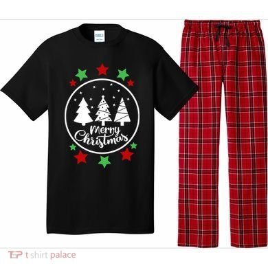 Merry Christmas Festive Circle Logo Pajama Set