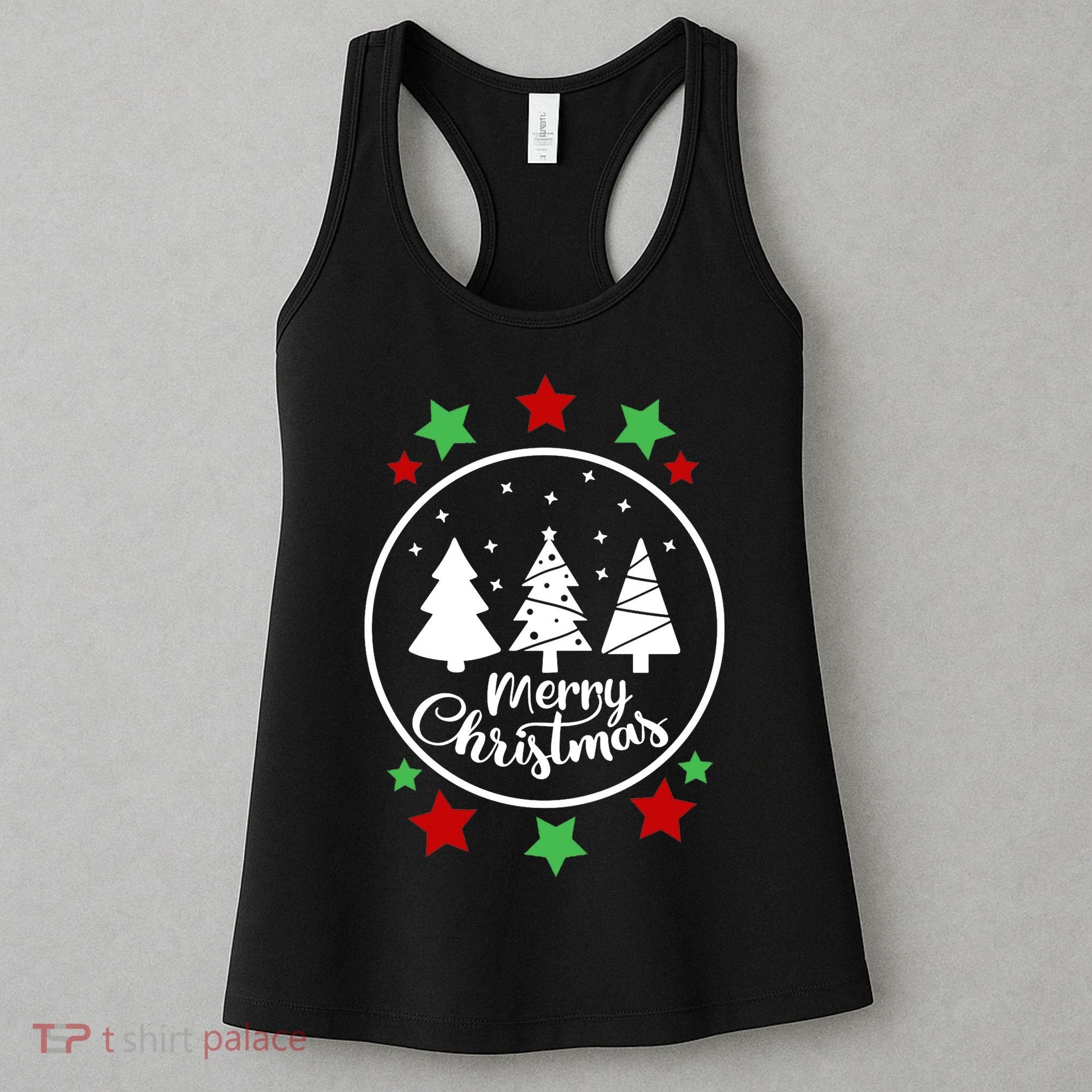 Merry Christmas Festive Circle Logo Women's Tank Top
