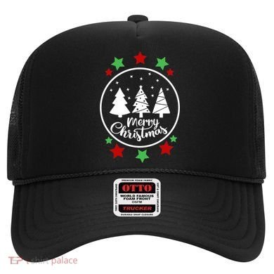 Merry Christmas Festive Circle Logo Hat