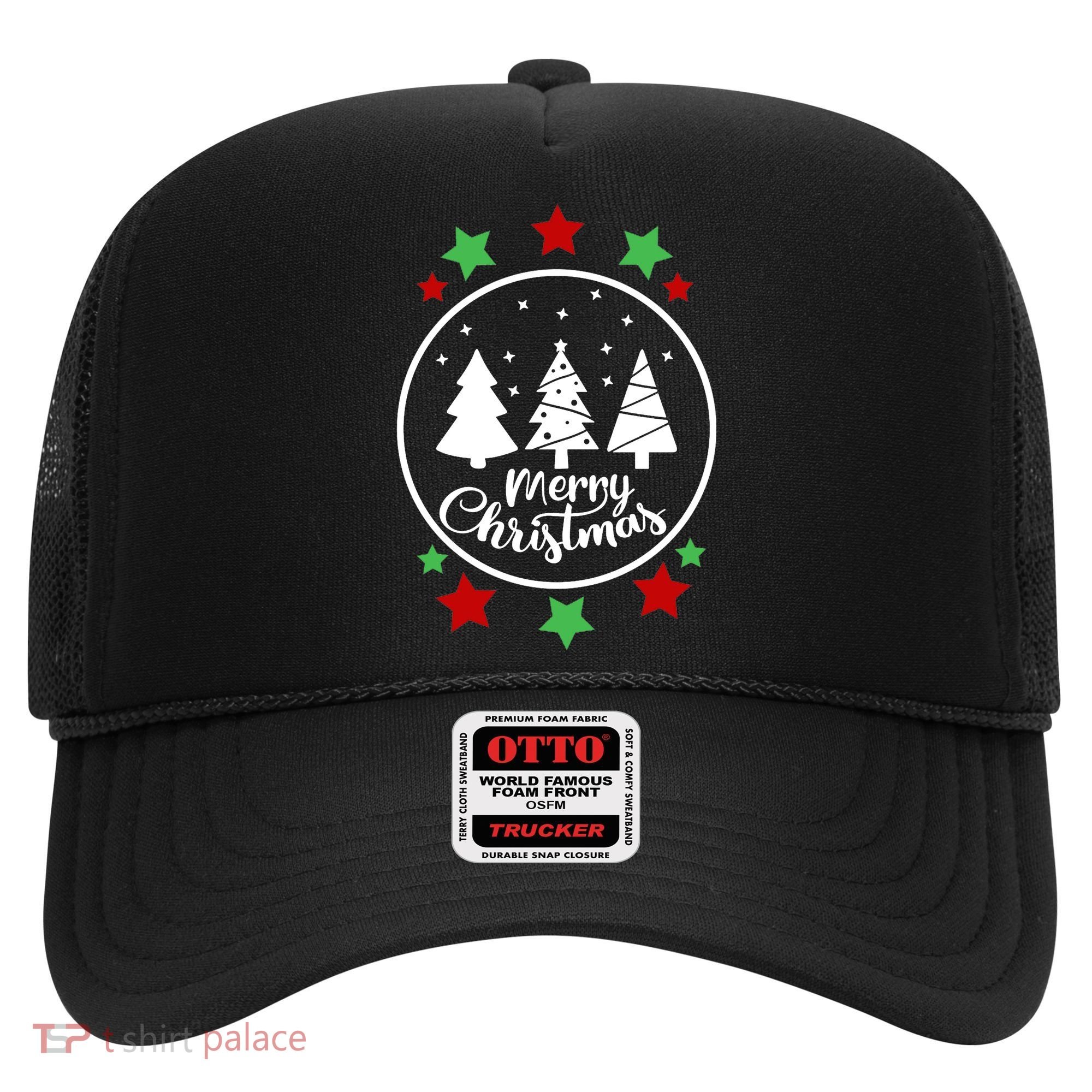 Merry Christmas Festive Circle Logo Hat