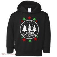 Merry Christmas Festive Circle Logo Toddler Hoodie thumb 0