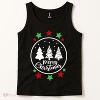 Merry Christmas Festive Circle Logo Tank Top thumb 2