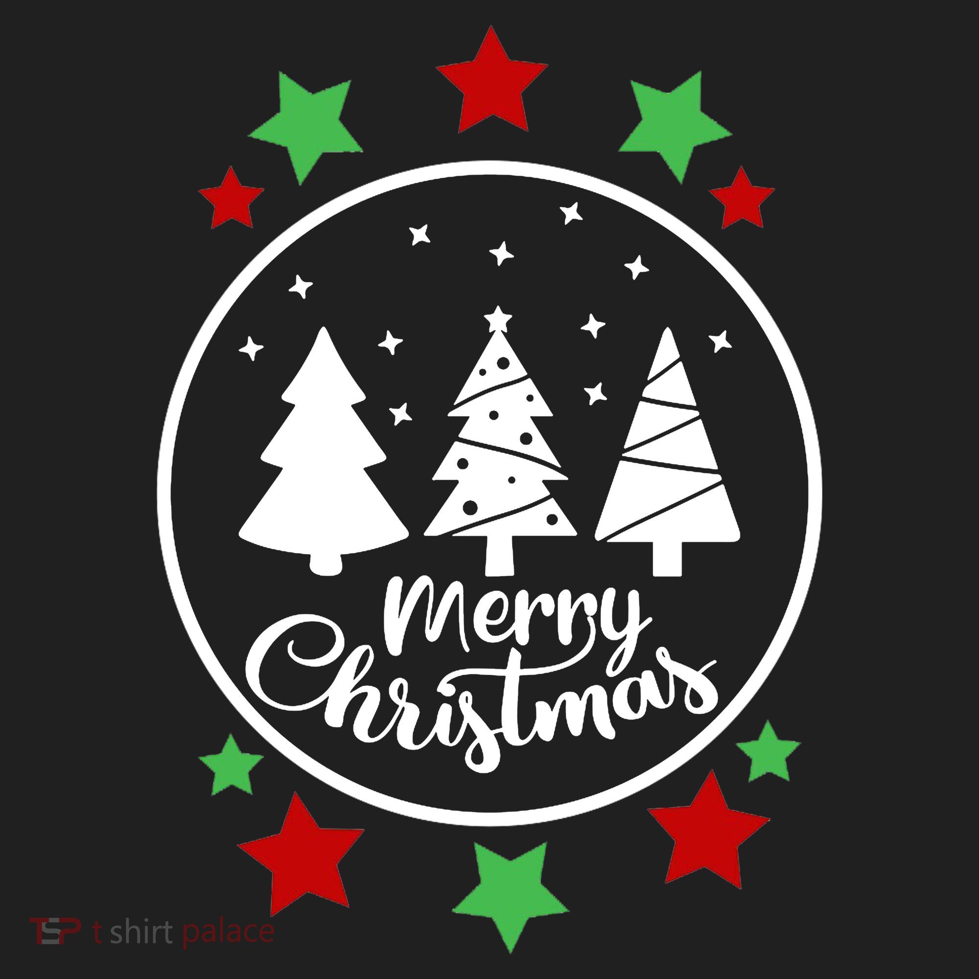 Merry Christmas Festive Circle Logo Golf Towel
