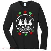 Merry Christmas Festive Circle Logo Women's Long Sleeve Shirt thumb 0