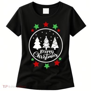 Merry Christmas Festive Circle Logo Women's T-Shirt
