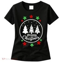 Merry Christmas Festive Circle Logo Women's T-Shirt thumb 0