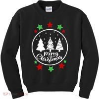 Merry Christmas Festive Circle Logo Kids Sweatshirt thumb 0