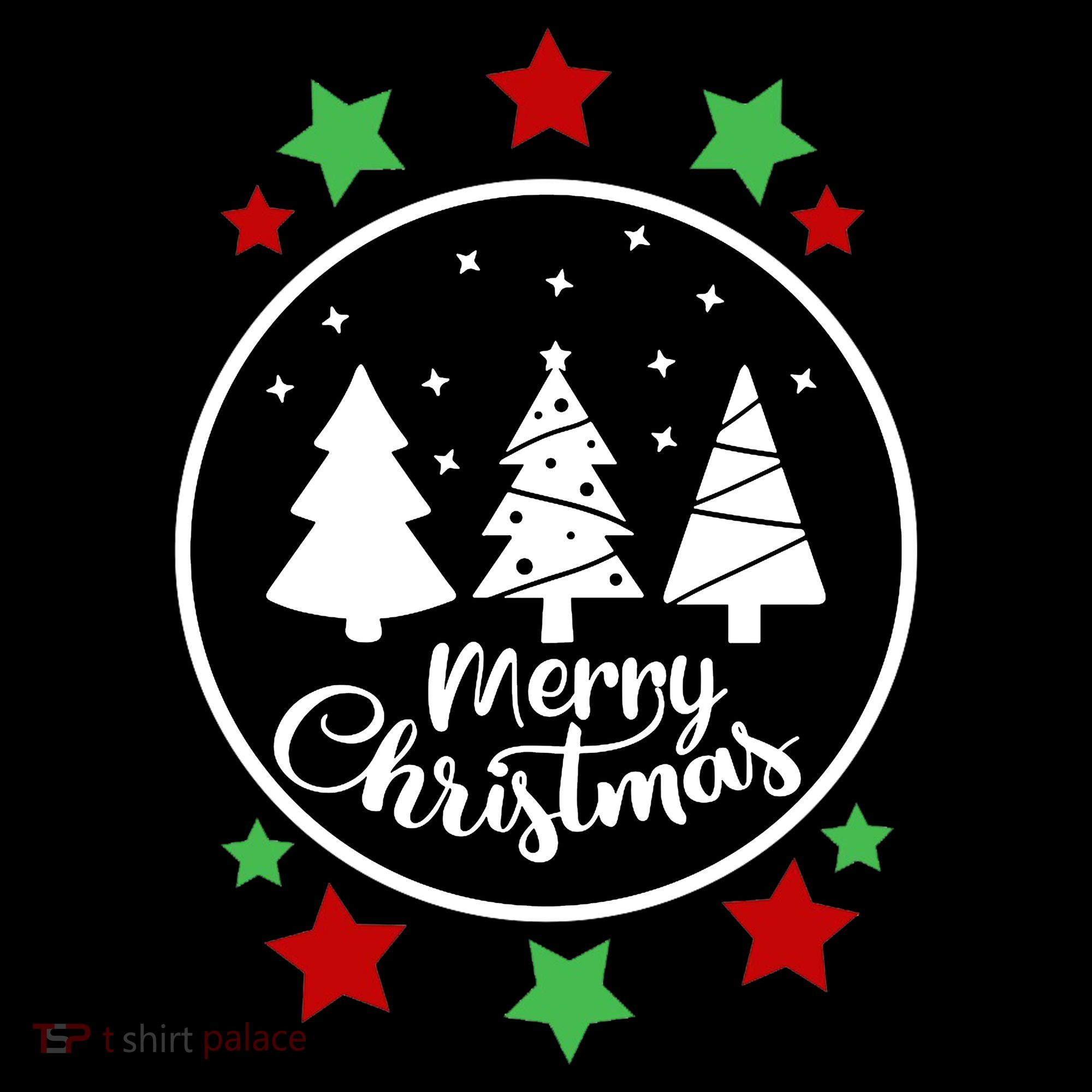 Merry Christmas Festive Circle Logo Kids Sweatshirt