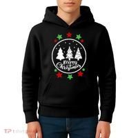 Merry Christmas Festive Circle Logo Kids Hoodie thumb 4