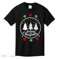 Merry Christmas Festive Circle Logo Kids T-Shirt thumb 0