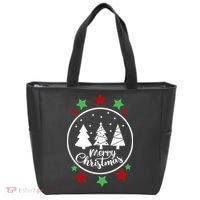 Merry Christmas Festive Circle Logo Tote Bag thumb 0