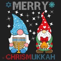 Merry Chrismukkah Funny Gnomes Christmas And Hanukkah Women's Sweatshirt thumb 2