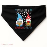Merry Chrismukkah Funny Gnomes Christmas And Hanukkah USA-Made Doggie Bandana thumb 0