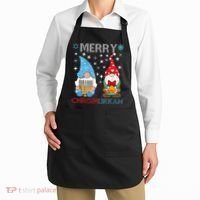 Merry Chrismukkah Funny Gnomes Christmas And Hanukkah Apron thumb 2