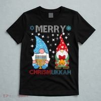 Merry Chrismukkah Funny Gnomes Christmas And Hanukkah T-Shirt thumb 5
