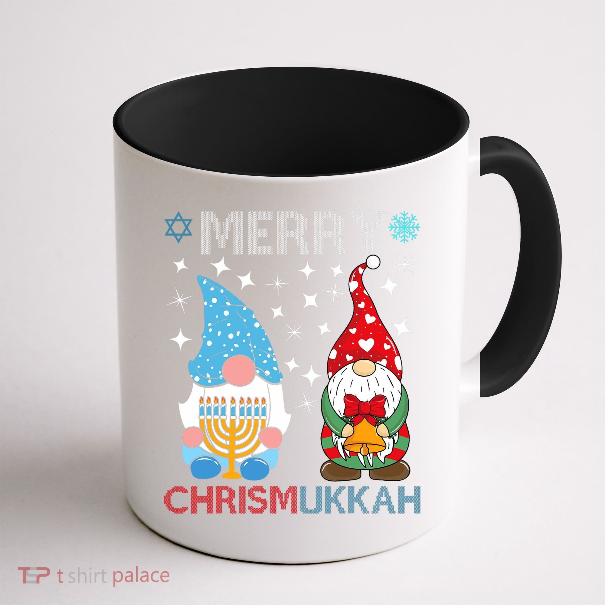 Merry Chrismukkah Funny Gnomes Christmas And Hanukkah Coffee Mug