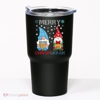 Merry Chrismukkah Funny Gnomes Christmas And Hanukkah Tumbler thumb 0