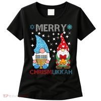 Merry Chrismukkah Funny Gnomes Christmas And Hanukkah Women's T-Shirt thumb 0