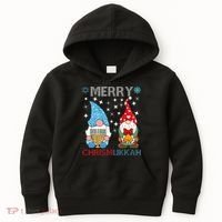 Merry Chrismukkah Funny Gnomes Christmas And Hanukkah Kids Hoodie thumb 0