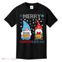 Merry Chrismukkah Funny Gnomes Christmas And Hanukkah Kids T-Shirt thumb 0