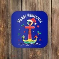 Merry Cruisemas Family Cruise Christmas Cruisin Crew  Coaster thumb 0
