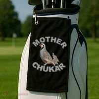Mother Chukar Funny Upland Game Hunting Great Gift Cool Gift Golf Towel thumb 2