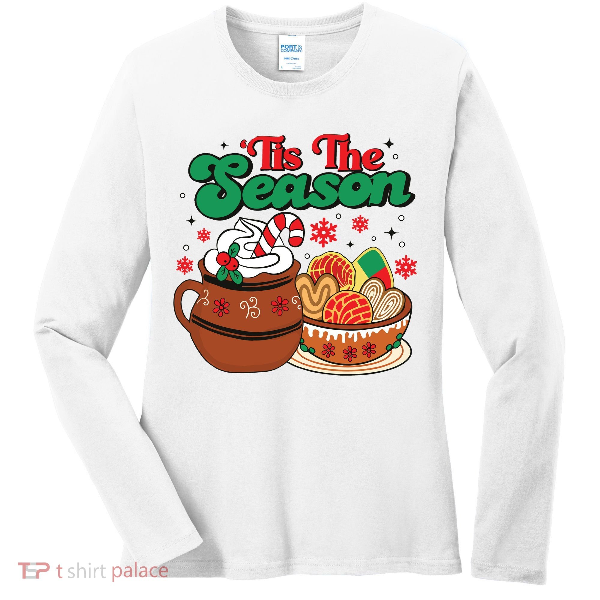 Mexican Christmas Feliz Navidad Latina Christmas Women's Long Sleeve Shirt
