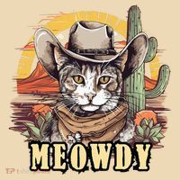 Meowdy Cat Funny Howdy Meme Wild West Cowboy Hat Tote Bag thumb 4