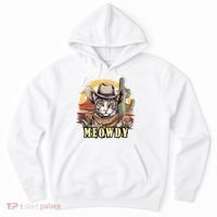 Meowdy Cat Funny Howdy Meme Wild West Cowboy Hat Hoodie thumb 0