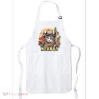 Meowdy Cat Funny Howdy Meme Wild West Cowboy Hat Apron thumb 0
