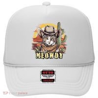 Meowdy Cat Funny Howdy Meme Wild West Cowboy Hat Hat thumb 0