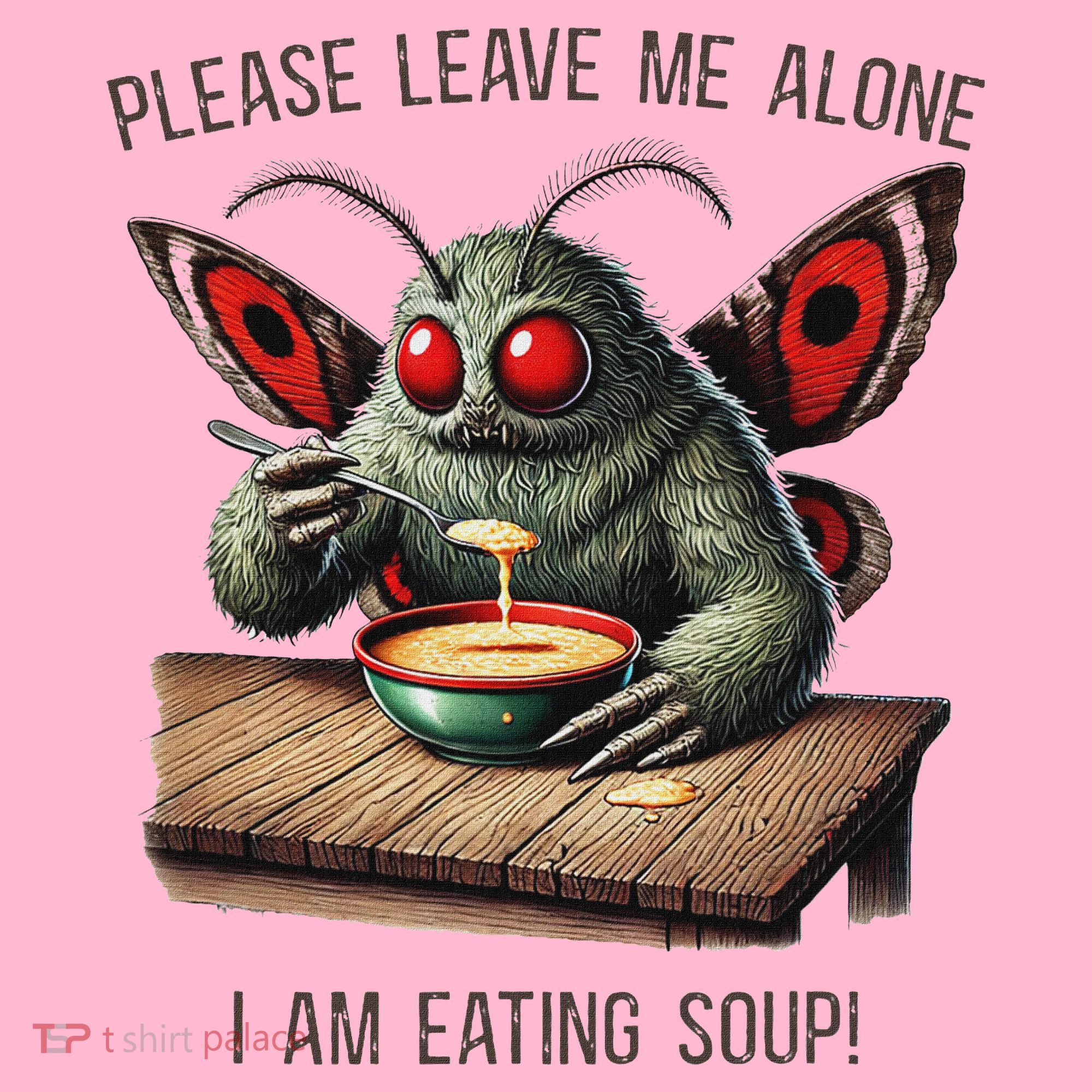 Mothman Cryptozoology Funny Cryptid Mothman Eating Soup Coaster