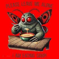 Mothman Cryptozoology Funny Cryptid Mothman Eating Soup Santa Hat thumb 1