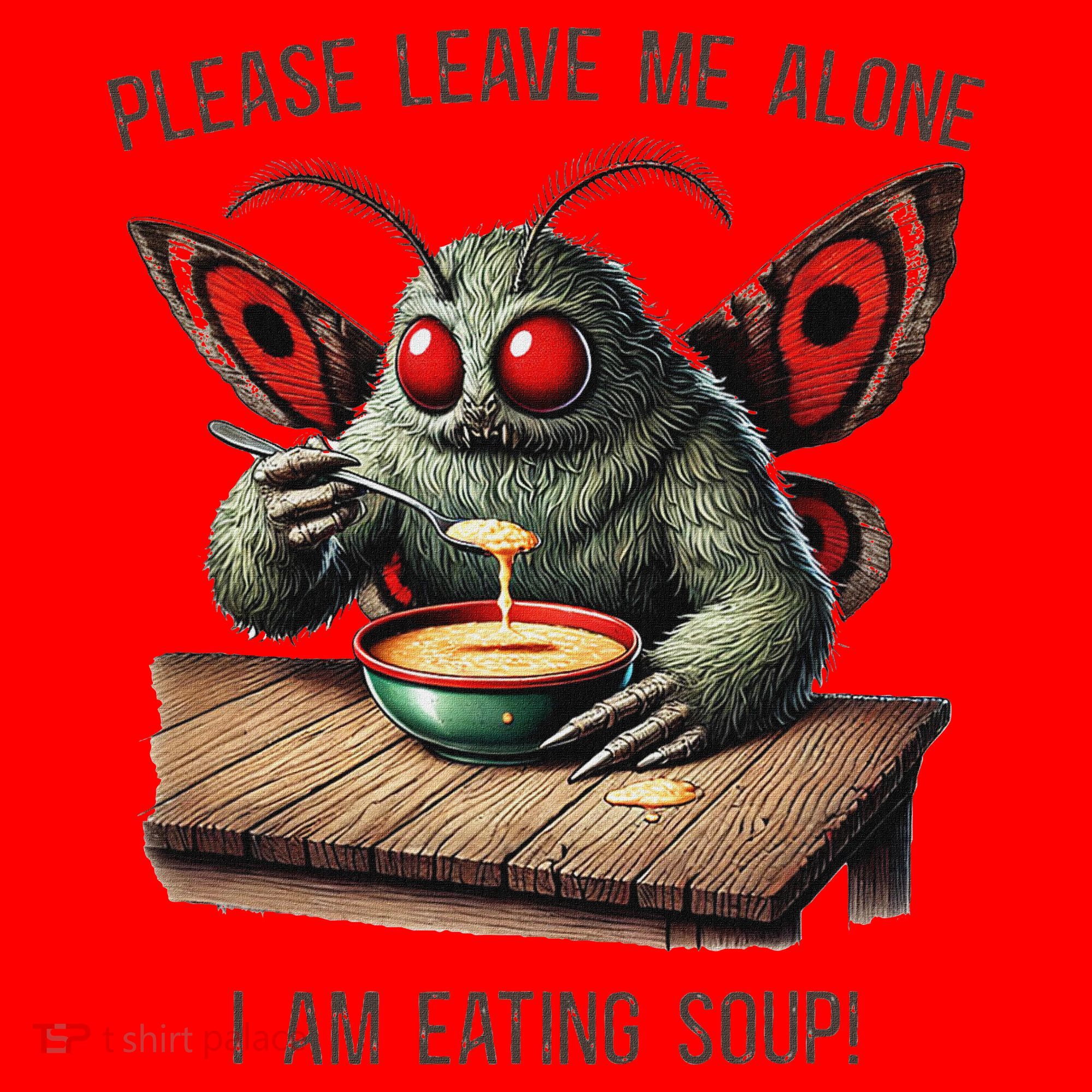 Mothman Cryptozoology Funny Cryptid Mothman Eating Soup Santa Hat