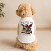 Mothman Cryptozoology Funny Cryptid Mothman Eating Soup Doggie Tank thumb 2