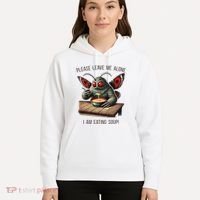 Mothman Cryptozoology Funny Cryptid Mothman Eating Soup Hoodie thumb 5