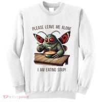 Mothman Cryptozoology Funny Cryptid Mothman Eating Soup Sweatshirt thumb 0
