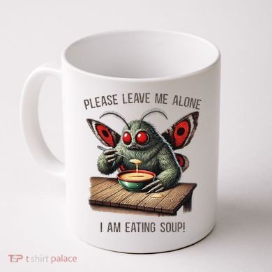 Mothman Cryptozoology Funny Cryptid Mothman Eating Soup Coffee Mug