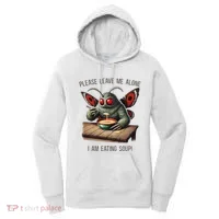 Mothman Cryptozoology Funny Cryptid Mothman Eating Soup Women's Hoodie thumb 0
