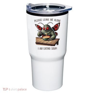 Mothman Cryptozoology Funny Cryptid Mothman Eating Soup Tumbler