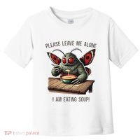 Mothman Cryptozoology Funny Cryptid Mothman Eating Soup Toddler T-Shirt thumb 0