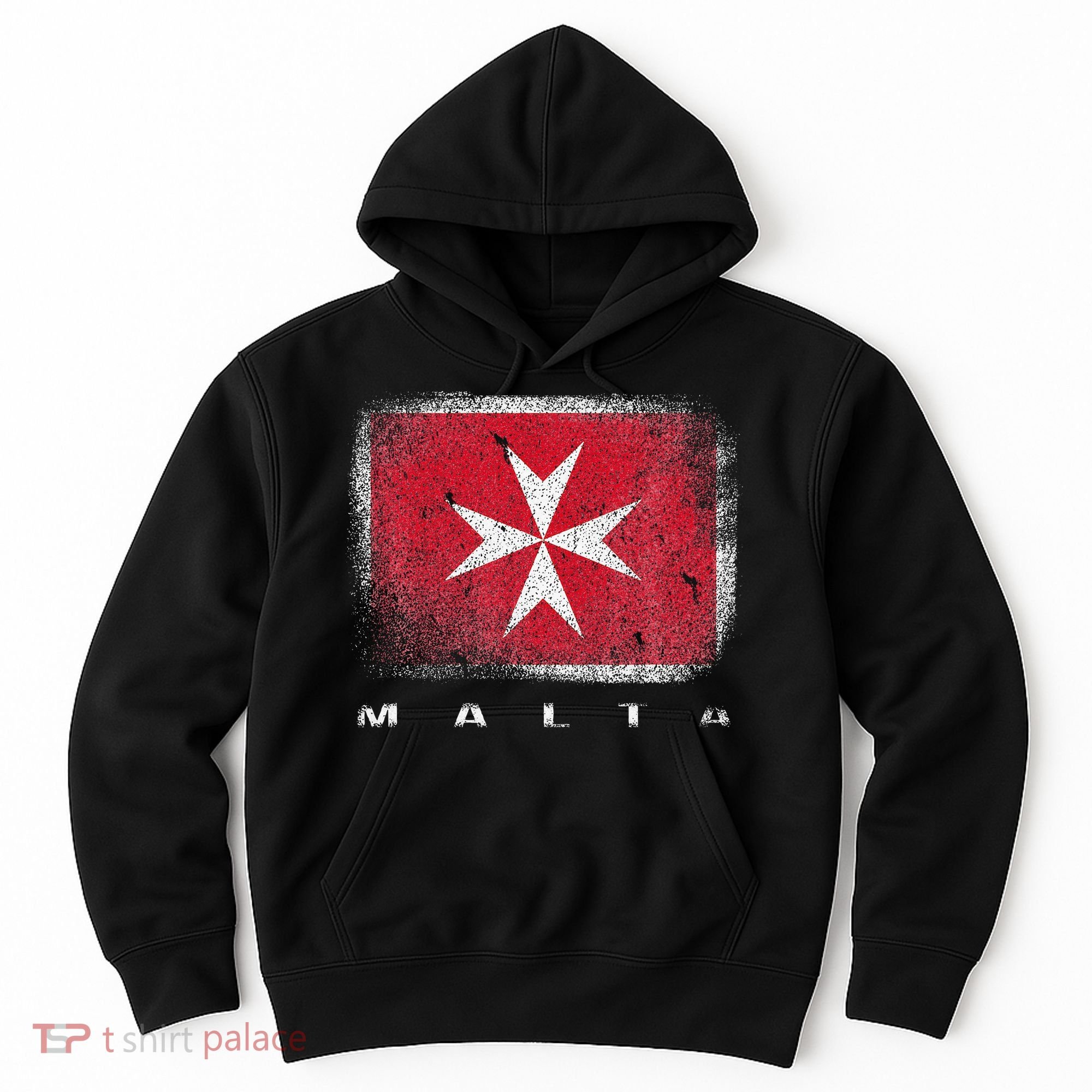 Maltese Cross Flag Malta Love Gift Souvenir Hoodie