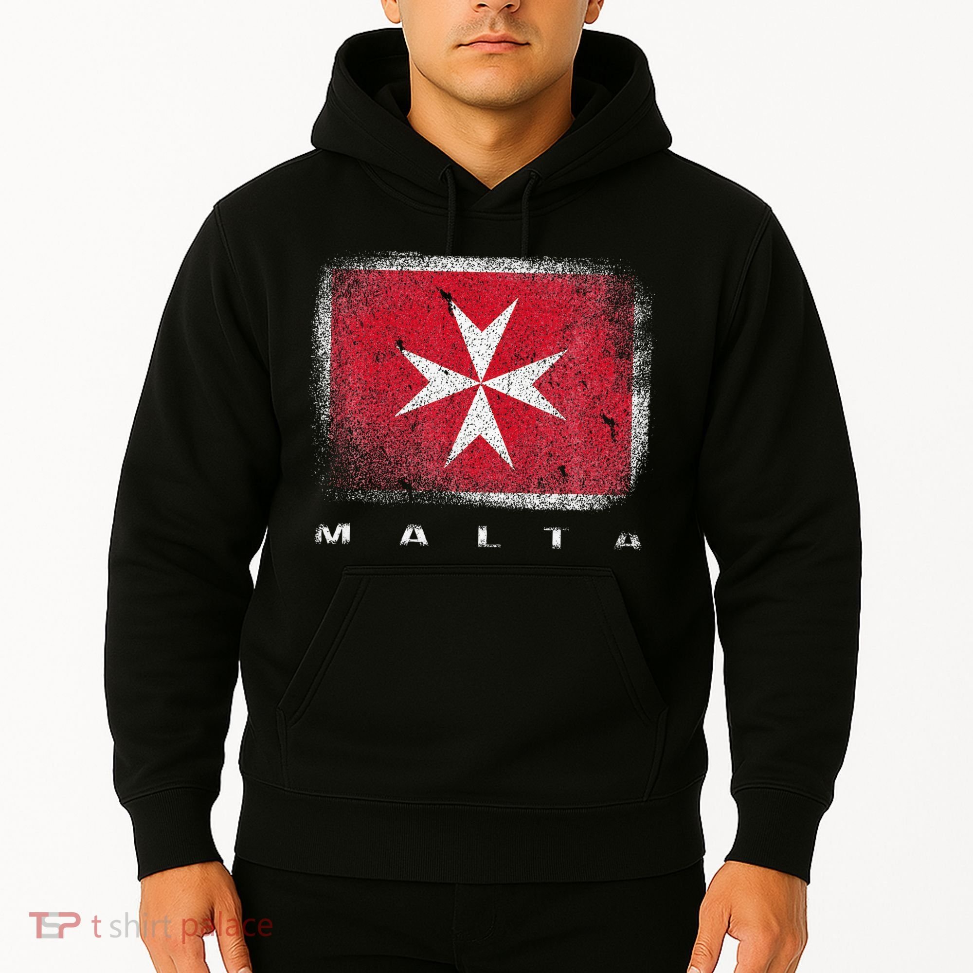 Maltese Cross Flag Malta Love Gift Souvenir Hoodie