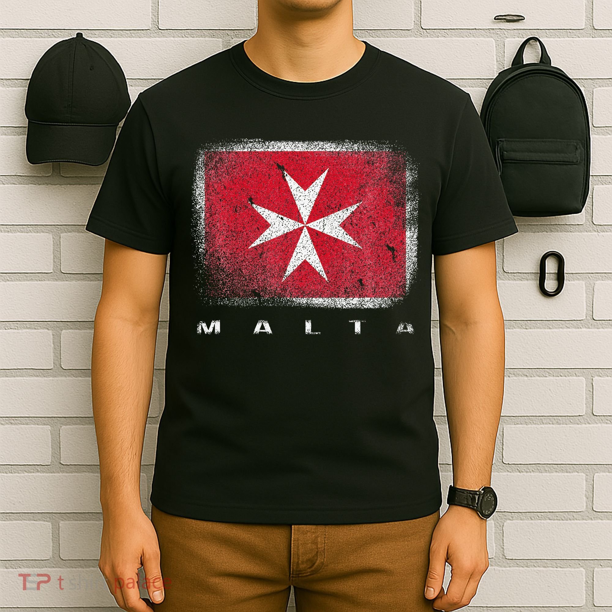 Maltese Cross Flag Malta Love Gift Souvenir T-Shirt